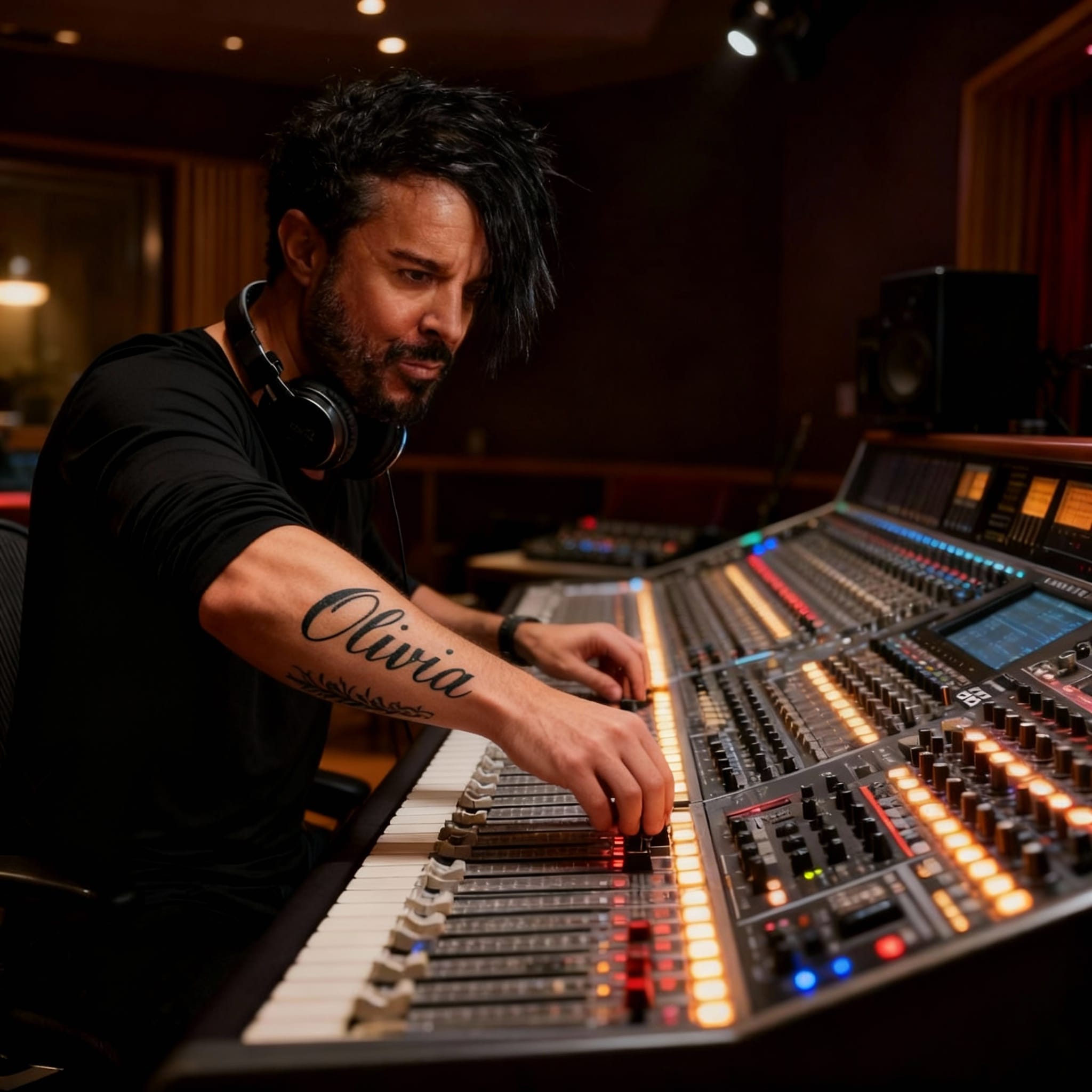 Santiago Cortes music producer photo in recording and DJ promotion style